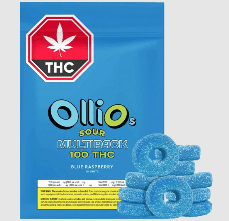 Sour Blue Raspberry 10x10mg THC Soft Chews
