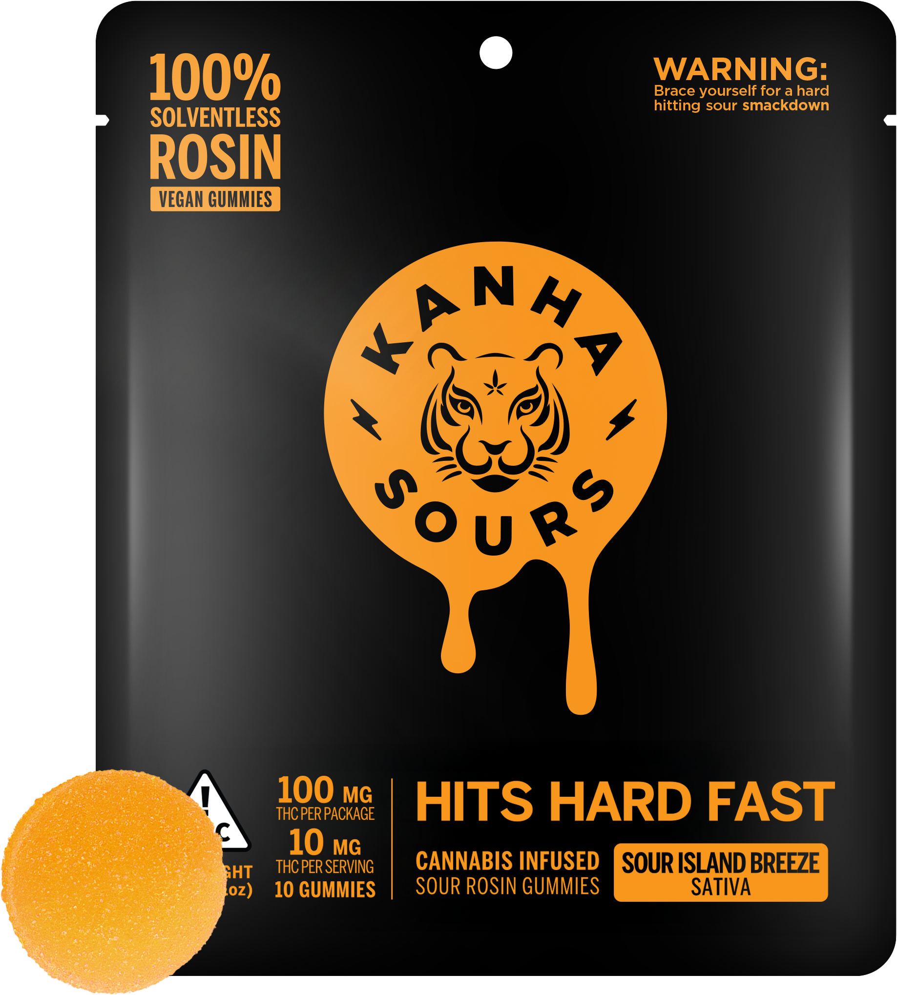 Kahna Sour Island Breeze Rosin Sours Gummies 10-pack
