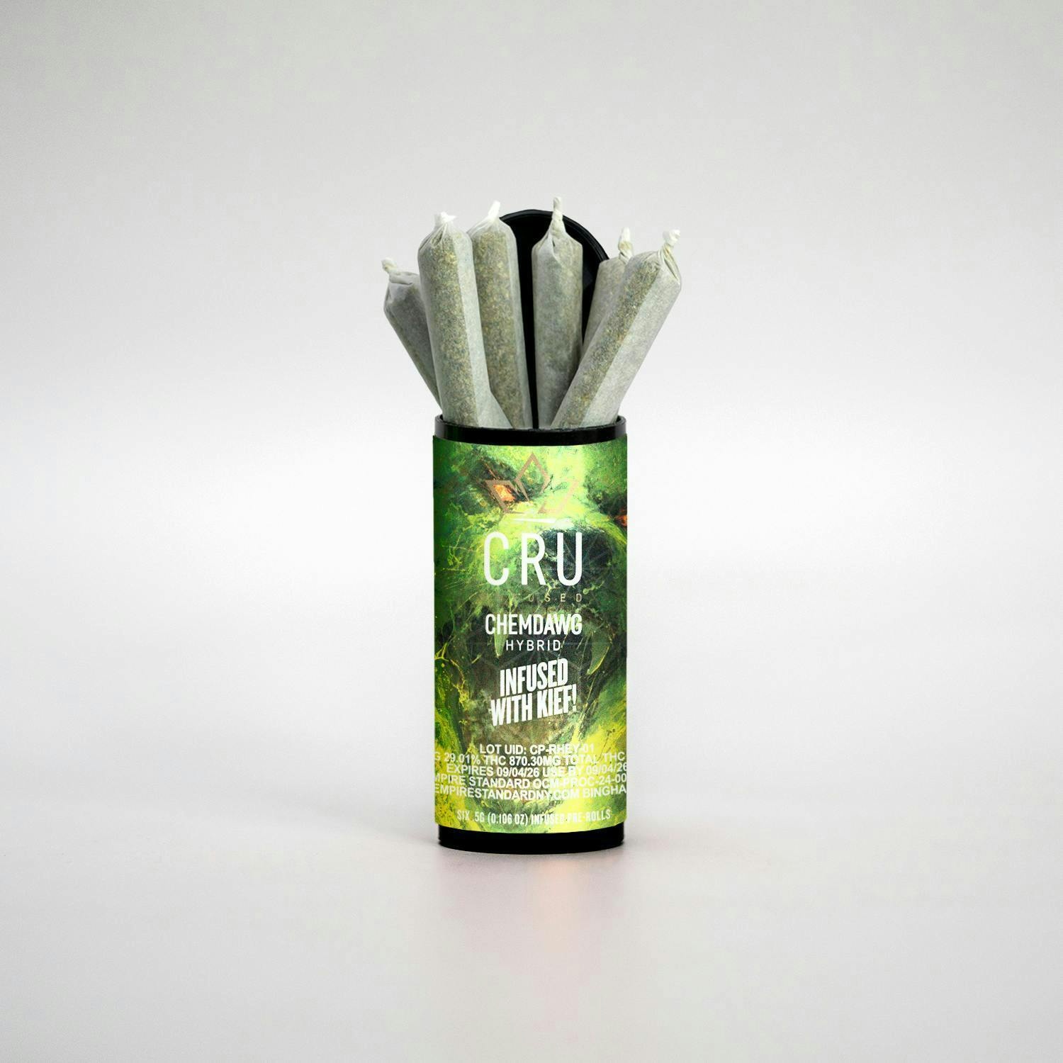 Preroll | 6pk | Hybrid | Chemdawg | Kief Infused