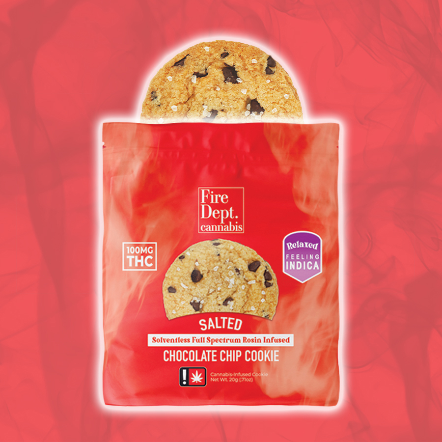 Fire Dept. Cannabis: 100mg Chocolate Chip Indica - Cookie - Fire Dept. - 21g