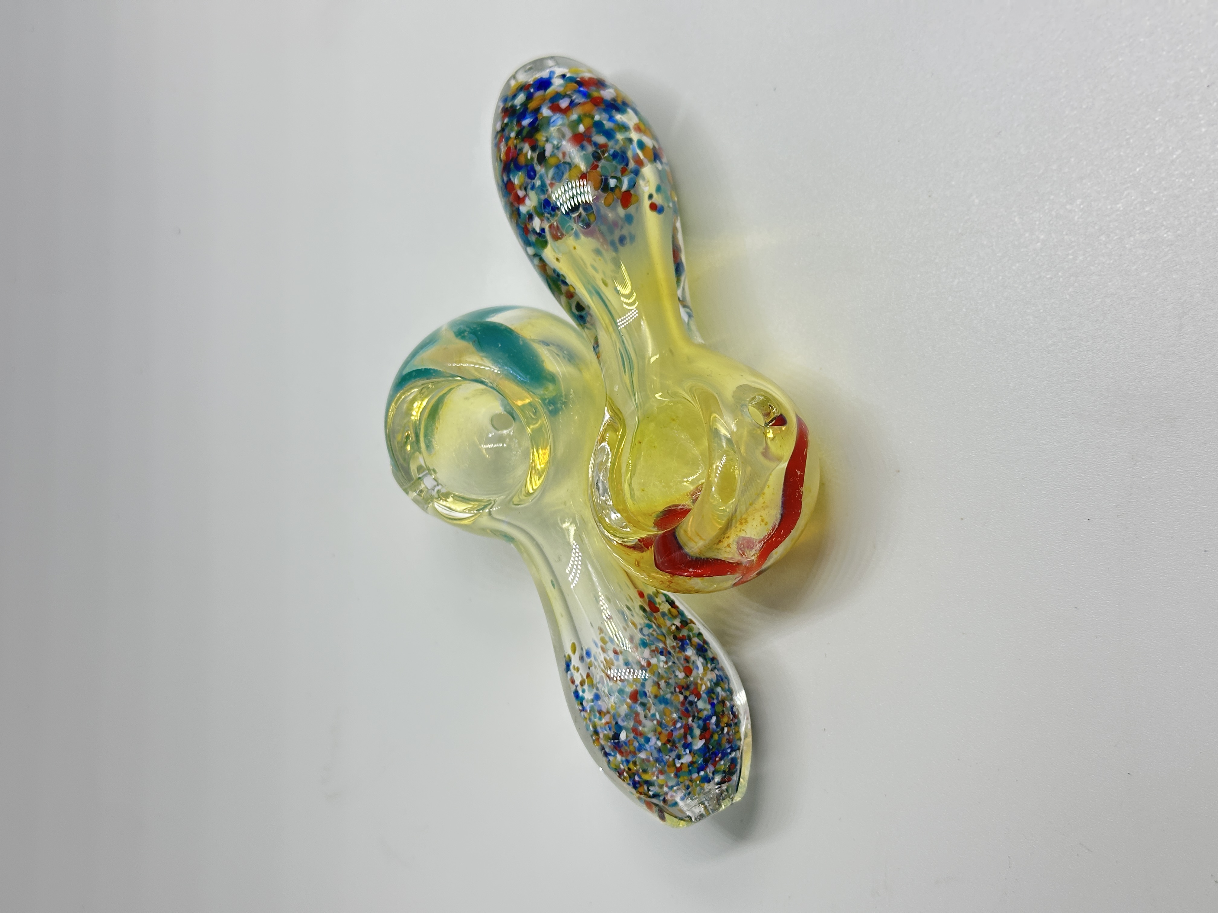 Confetti Frit Fumed Glass Bowl
