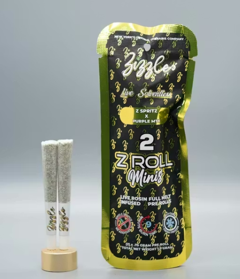 Zizzle Z Spritz x Purple MTN Live Rosin Full Melt Infused Pre Roll 2 Pack