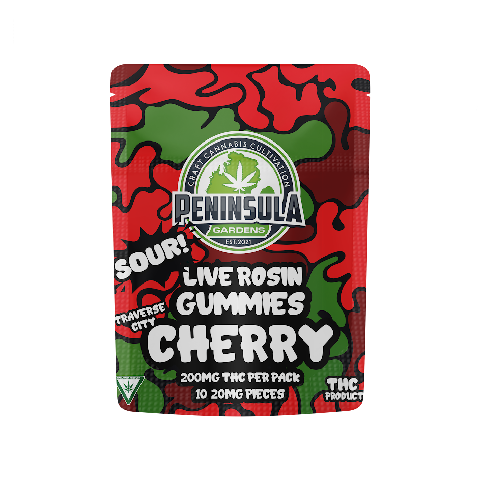 Peninsula Gardens Live Rosin Gummies - Sour Cherry