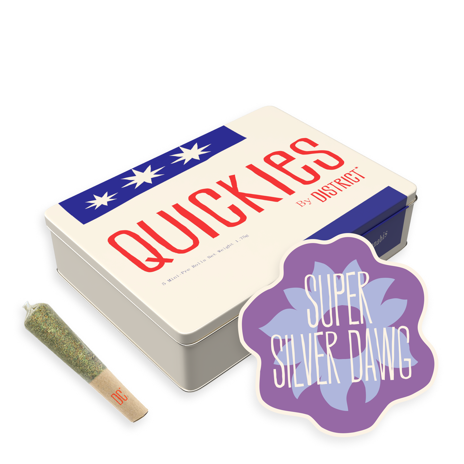 Super Silver Dawg Quickies Mini Pre-Rolls 0.35g 5pk