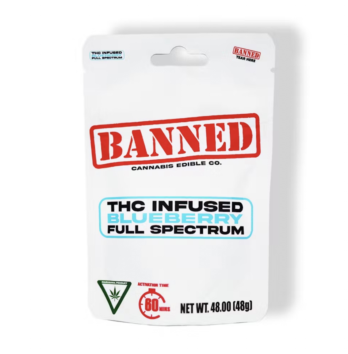 Banned: Blueberry Gummies 200mg (4 x 50MG)