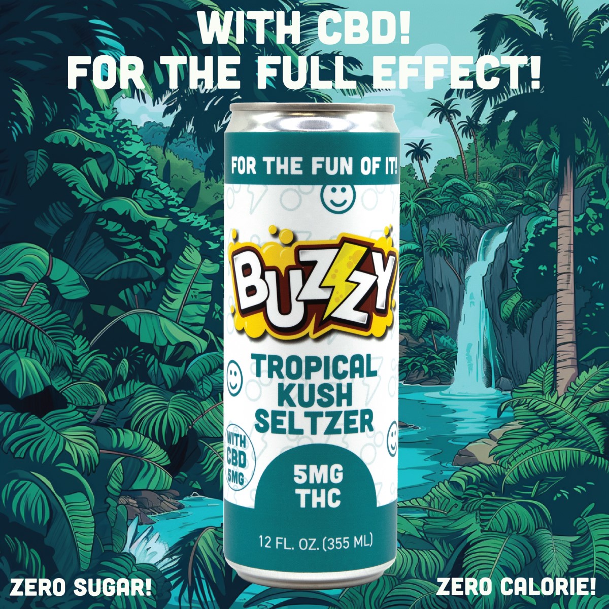 Tropical Kush 1:1 Seltzer (CBD) - 5mg