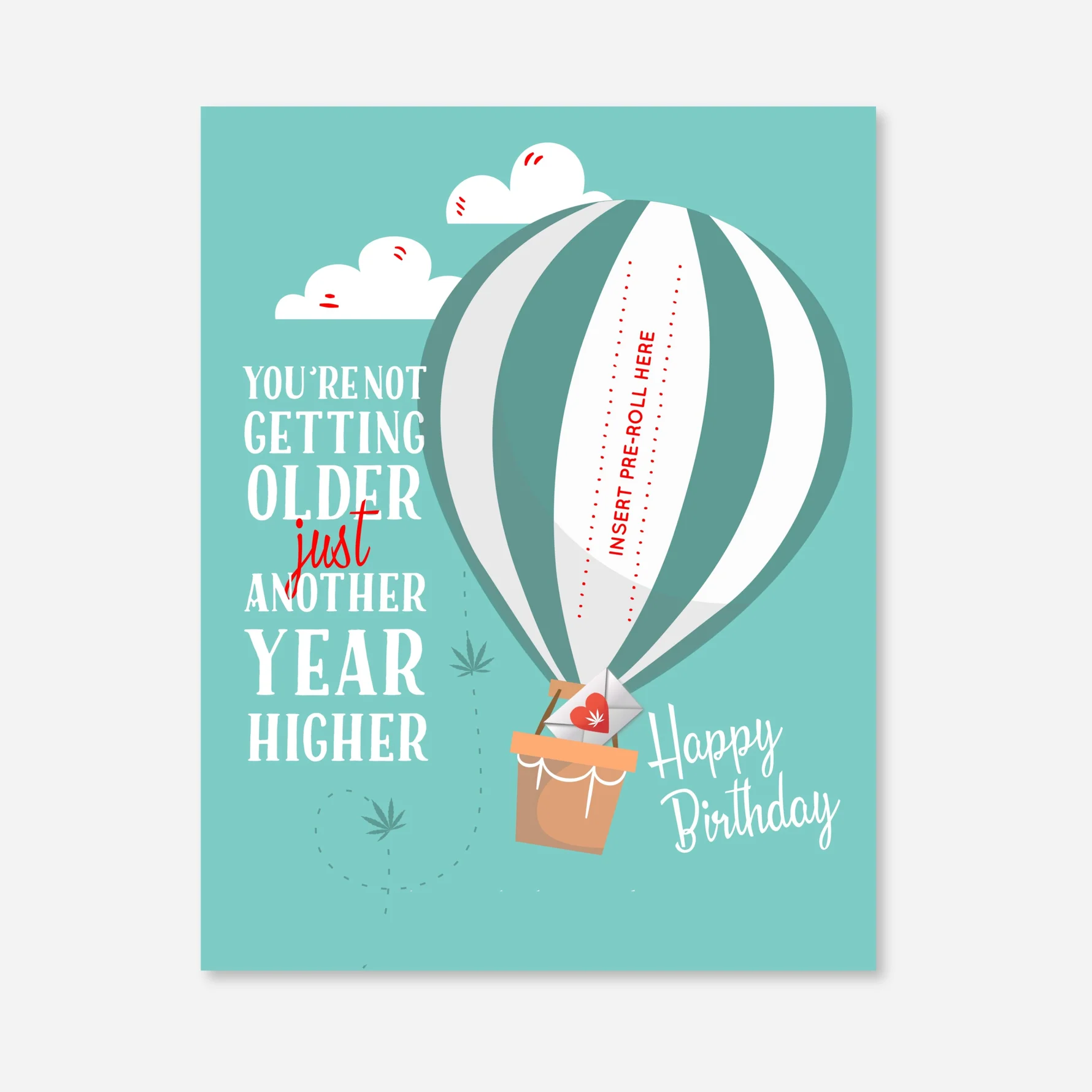 kushkards One Hitter Greeting Cards "Another Year Higher" Birthday Card