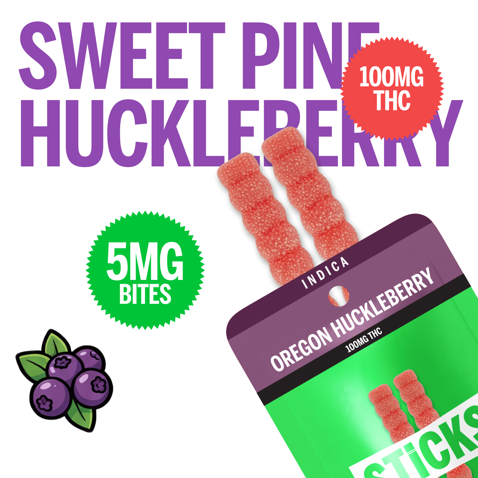 Oregon Huckleberry Indica Gummies