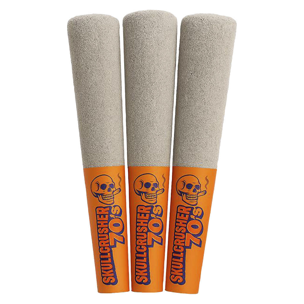 Skullcrusher 70's by RAD - Iced Orange - Quad Diamond Infused Pre-Rolls - 3x0.45g
