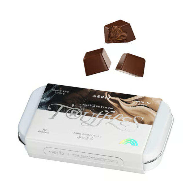 Dark Chocolate Sea Salt - Jenny Kush - Truffles - 100mg (10pk) (Copy)