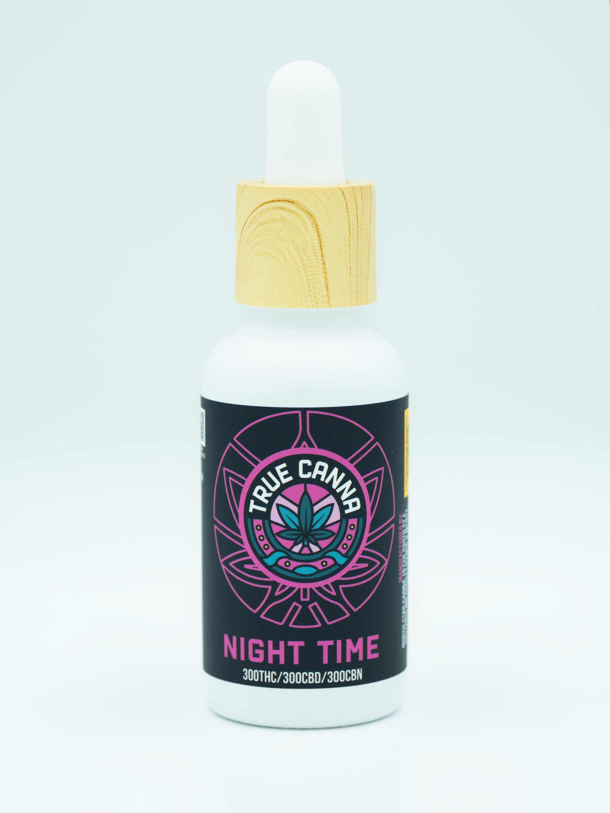 True Canna Nighttime Tincture - 300mg THC / 300mg CBD / 300mg CBN
