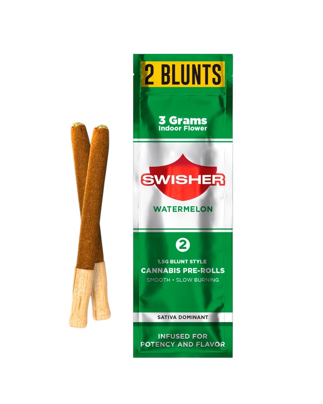 Swisher - 2pk 1.5g Infused Prerolls - Watermelon