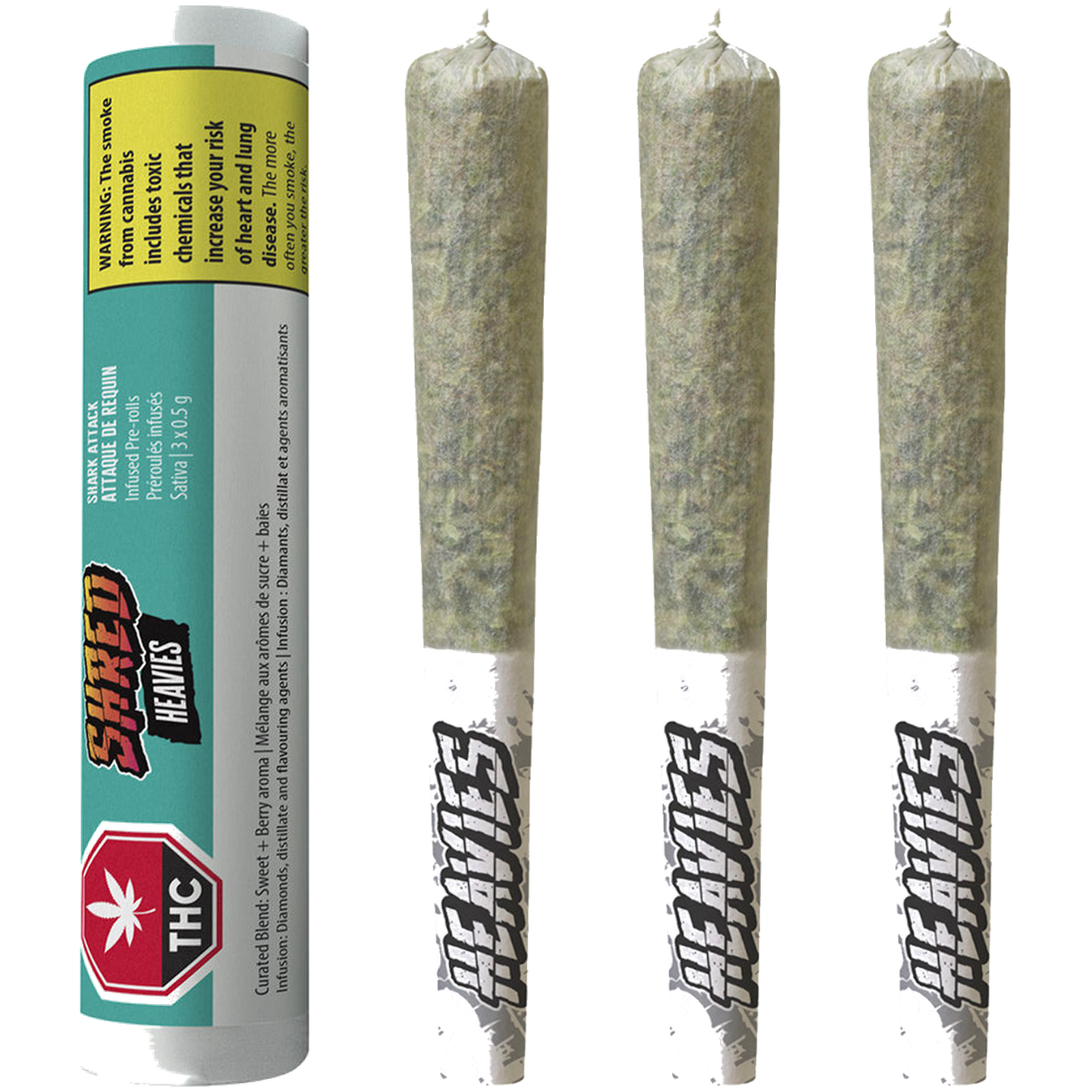 Shark Attack Heavies Diamond & Disty Infused Pre-Roll | 3x0.5g