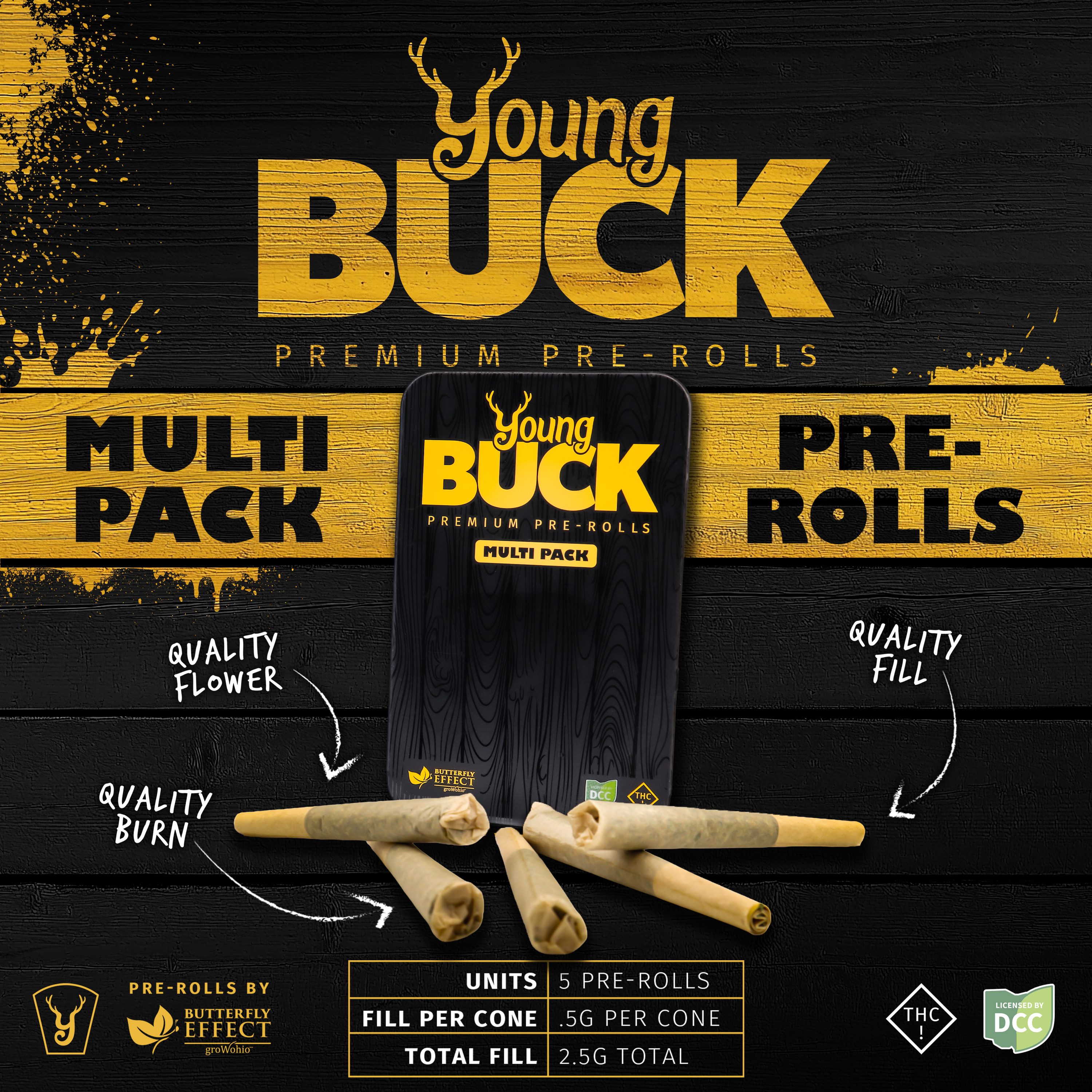 SLH Pre-Roll (SSU) .5g 5PACK | Sativa