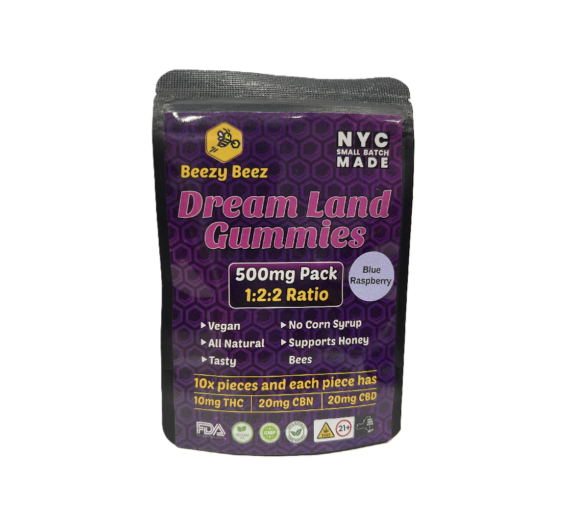 Raspberry Thc/cbn/cbd Dream Land Gummies