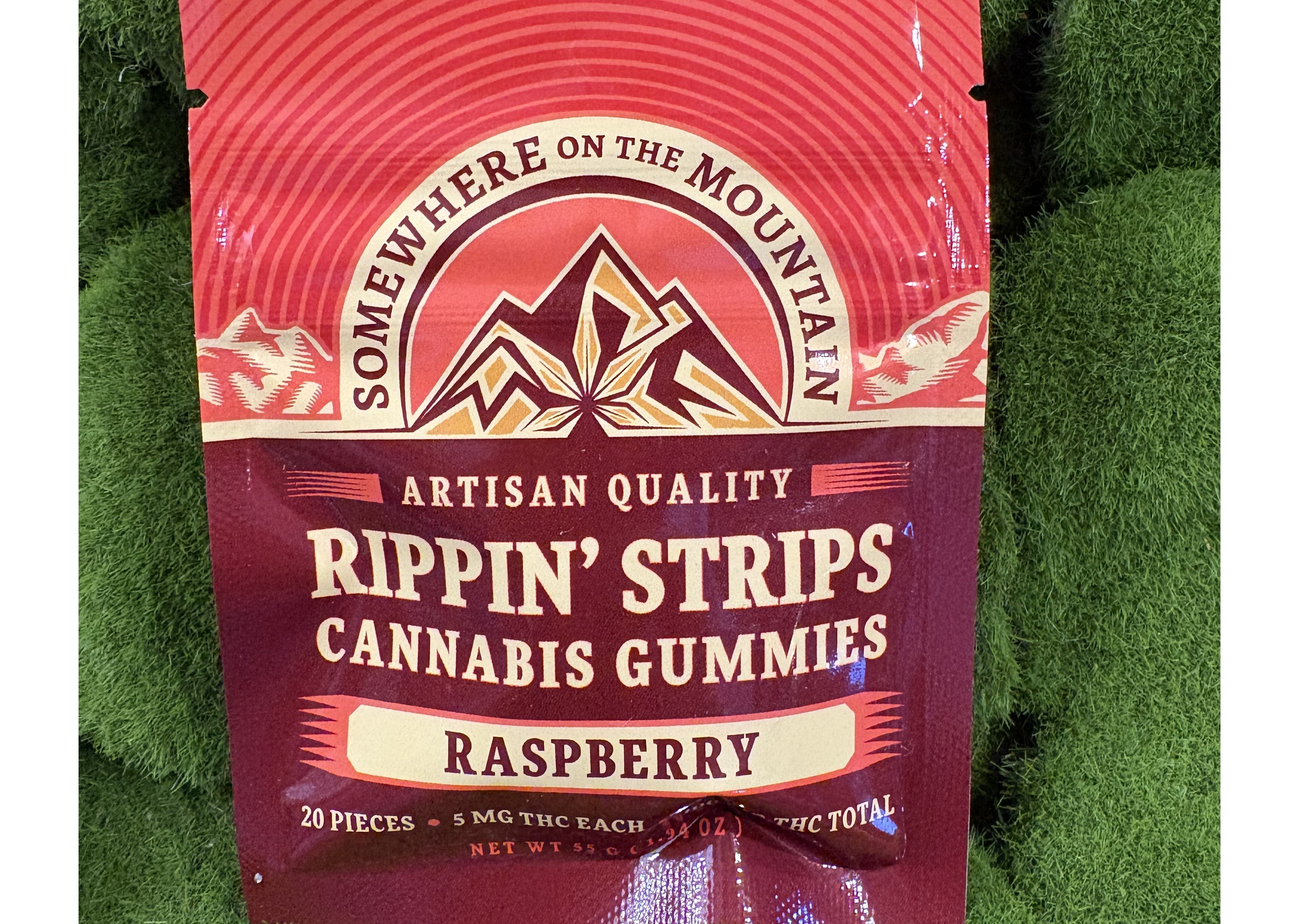 Edible Raspberry Rippin Strips Gummies