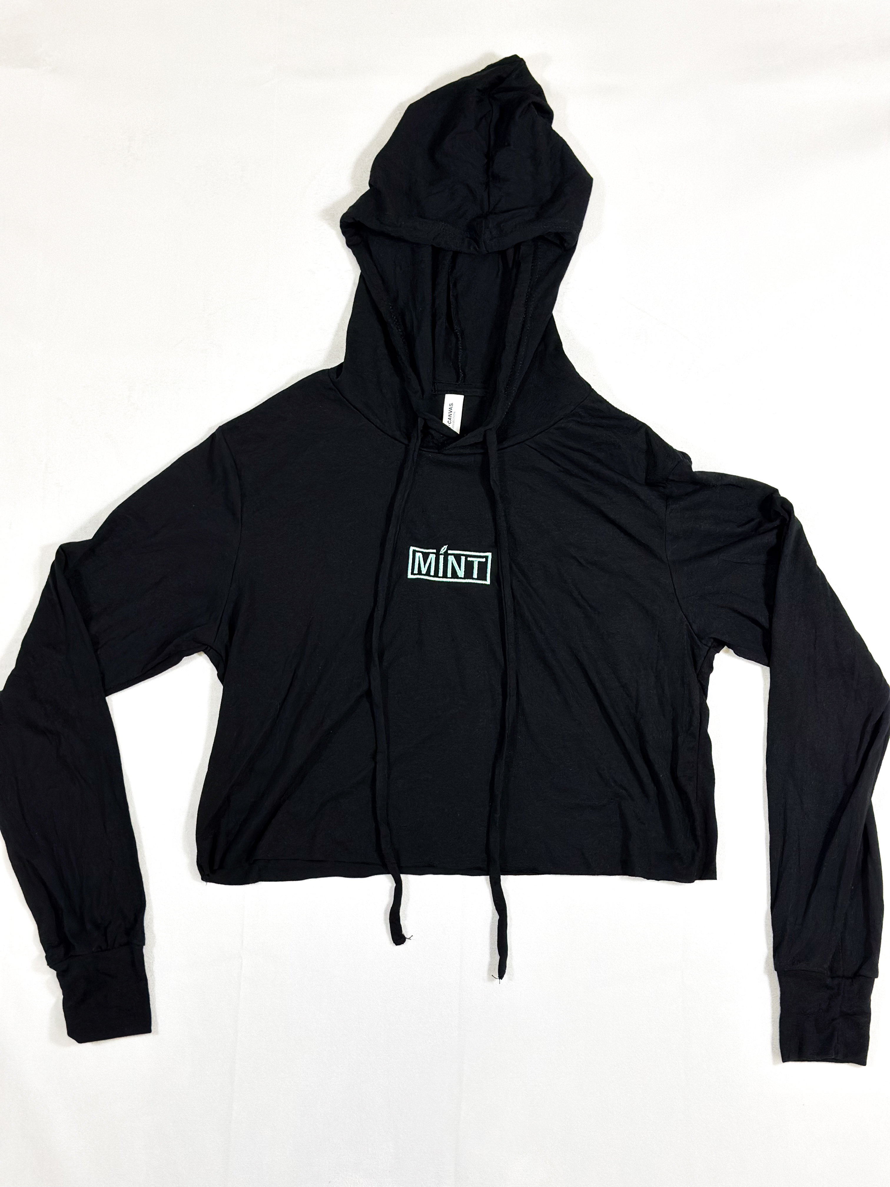 Cropped Hoodie - Black - Large