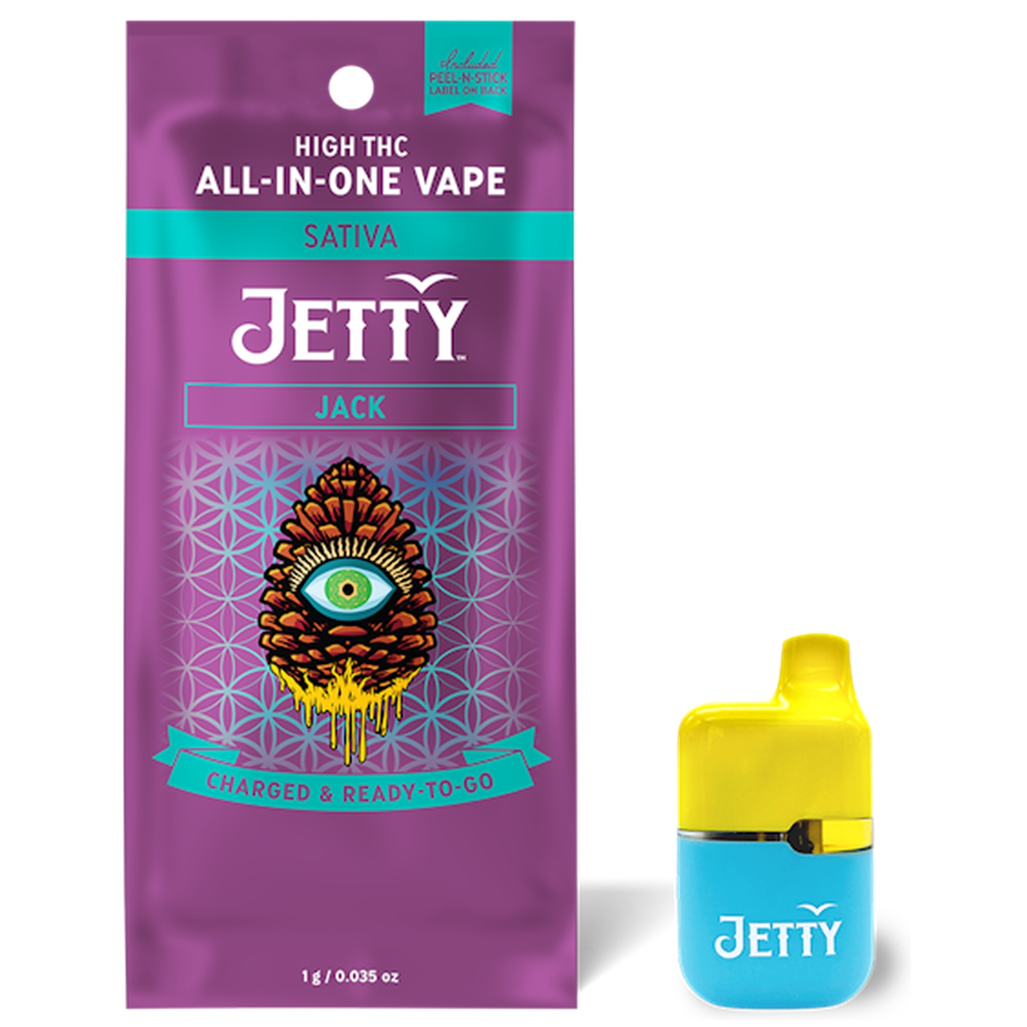 Jack | Mini Tank AIO High THC Vape | Sativa | 1g