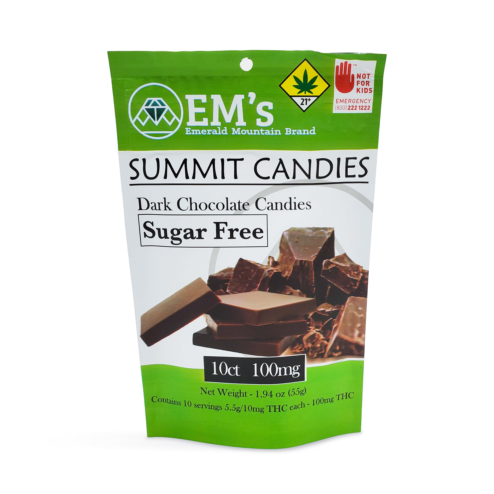 Dark Chocolate Sugar Free Candies 10-pack