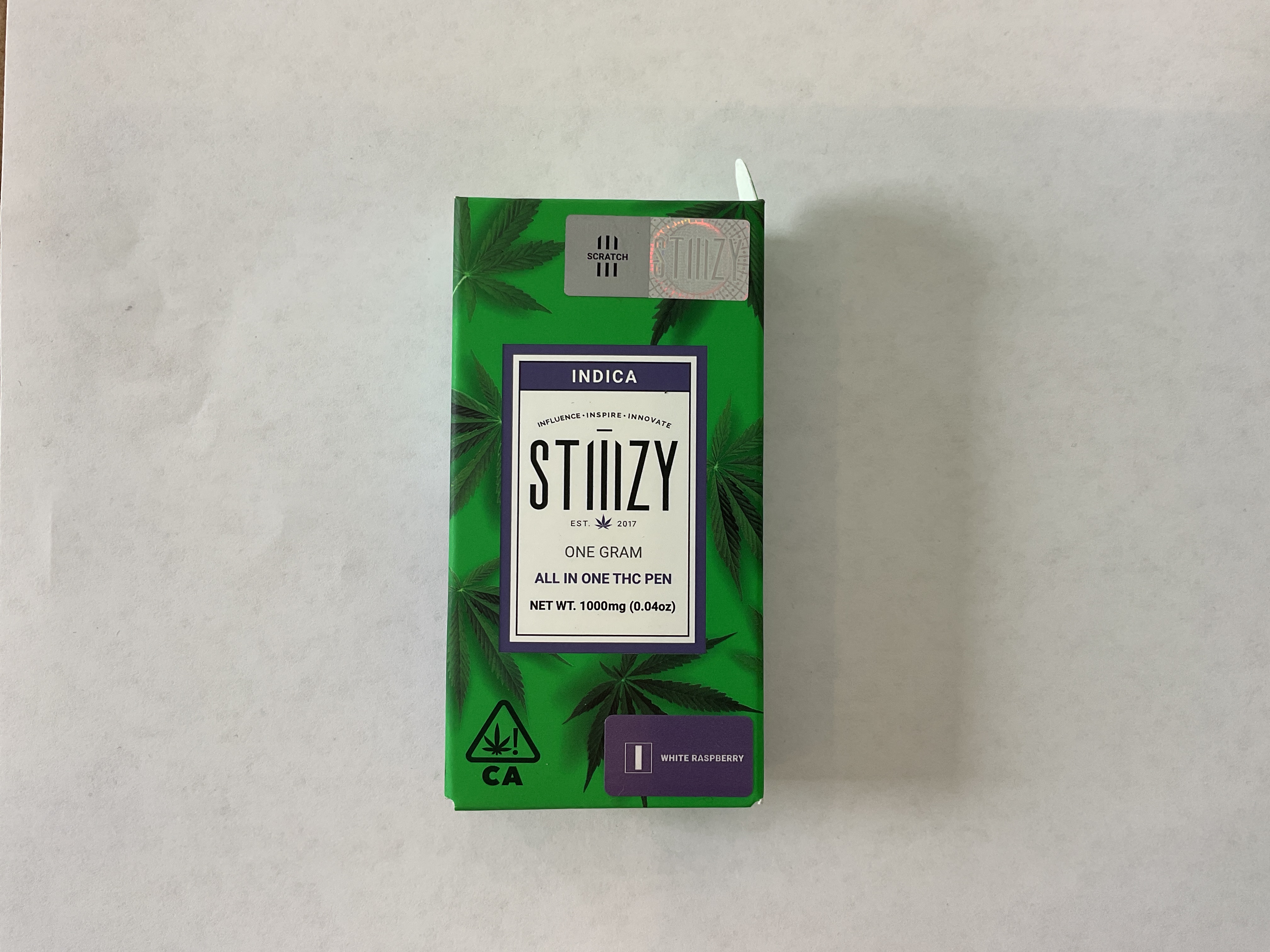 STIIIZY - DISPOSABLE (DISTILLATE) - - INDICA - WHITE RASPBERRY