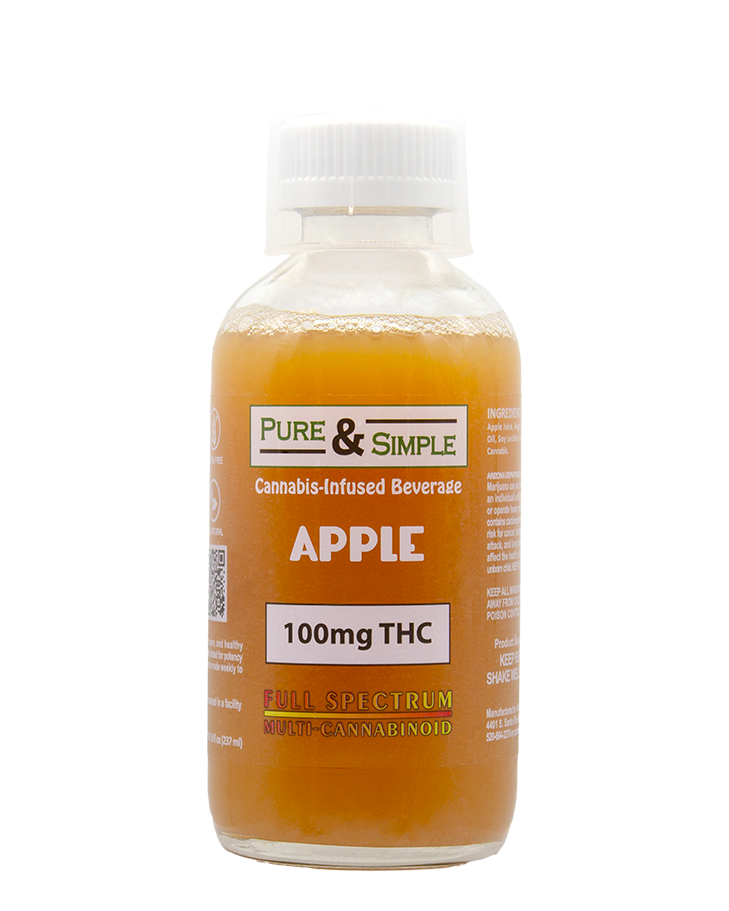 PURE & SIMPLE - DRINK - 100MG - 8OZ - JUST APPLE - INDICA