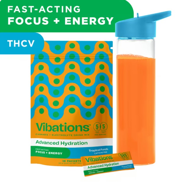 Tropical Punch 1:1 THC:THCV Drink Mix 10-Pack | 50MG
