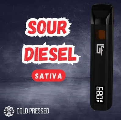 The Growfather Vape Disposable 2g Cold Pressed Rosin Terps- Sour Diesel