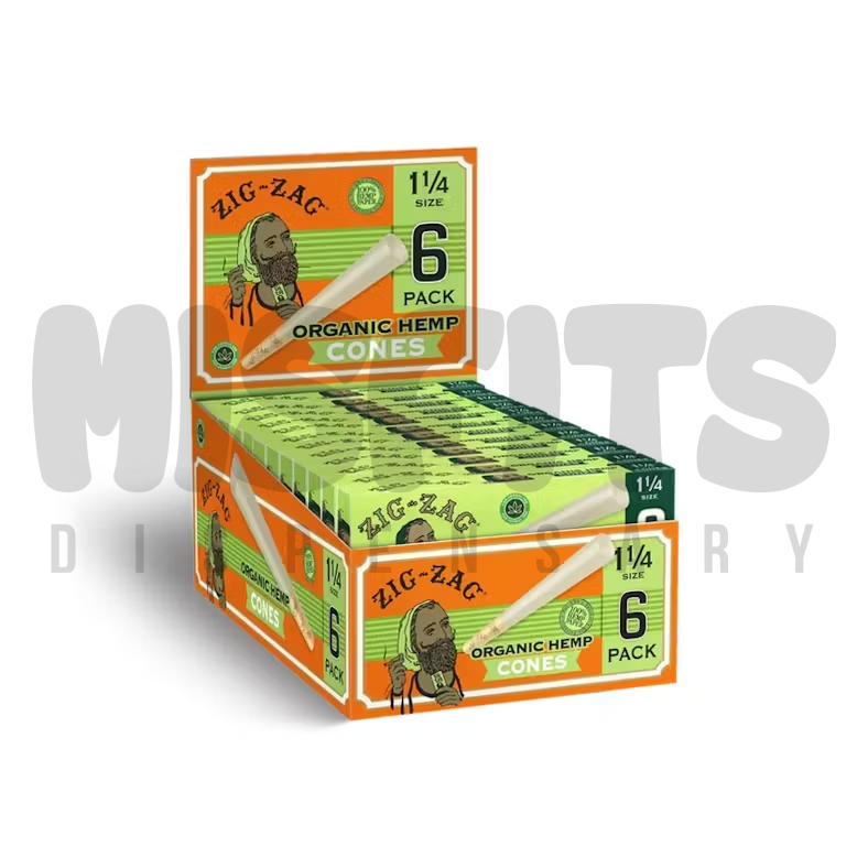 Zig Zag | Organic Hemp Cones 6pk | 1 1/4