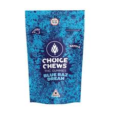 Choice Chews - Super Sour Blue Razz - 200mg Gummies