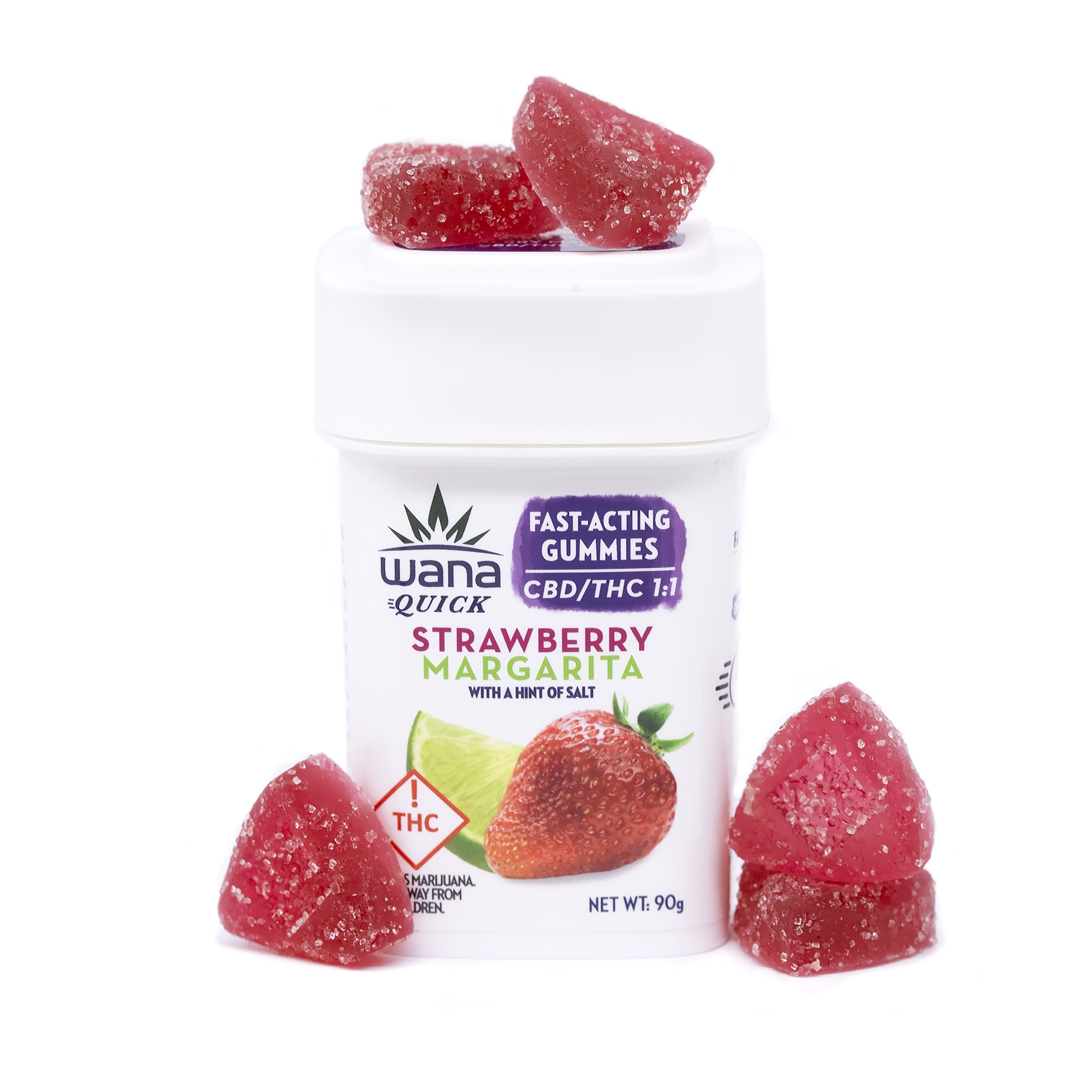 1:1 Strawberry Margarita Fast-Acting Gummies
