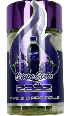 Zaaz | 0.8g x 5 Infused Prerolls | Grape Soda