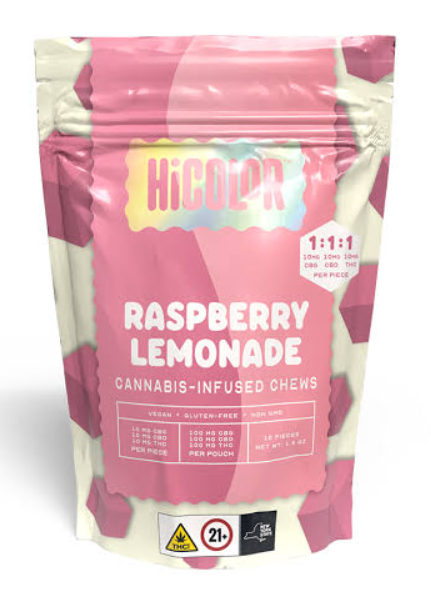 Raspberry Lemonade | THC : CBG Gumnies | 10pk | 100mg