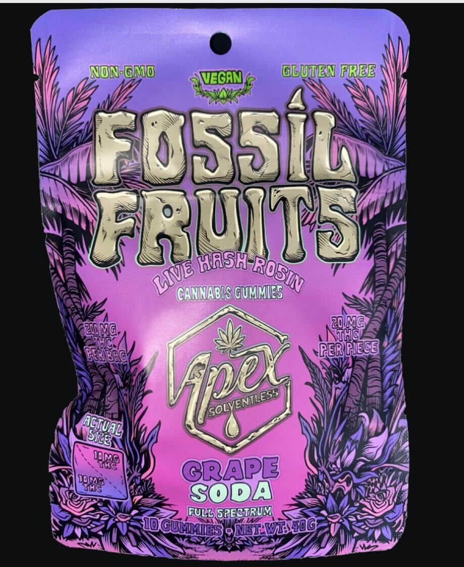 Fossil Fruits | Grape Soda Rosin Gummies | 200mg