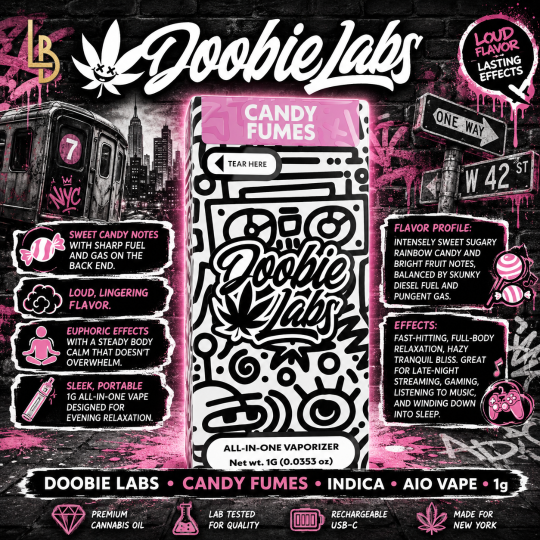 Doobie Labs | Candy Fumes | Indica | AIO Vape | 1g