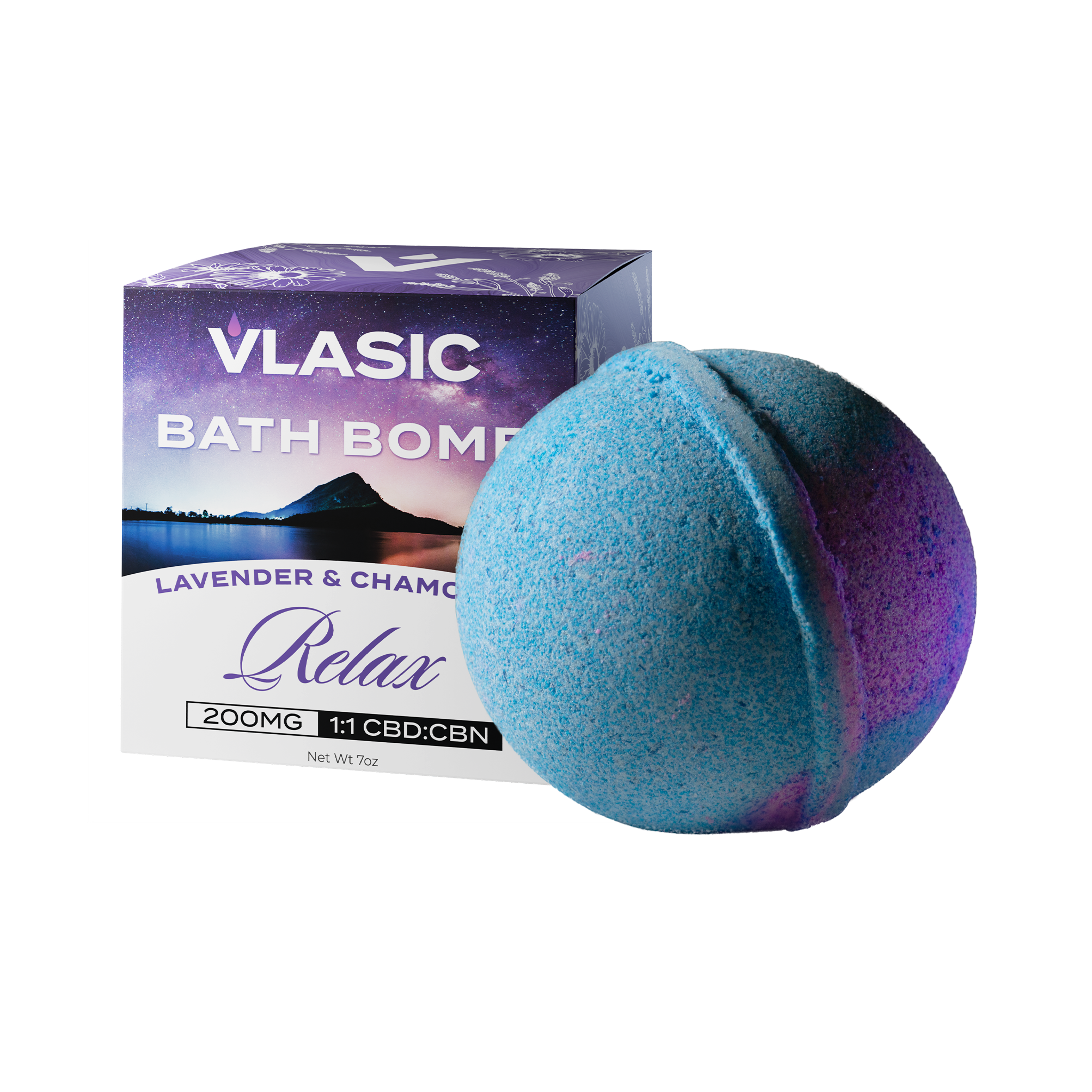 LAVENDAR AND CHAMOMILE RELAX BATH BOMB 200MG