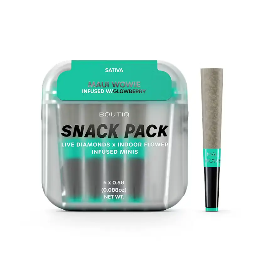 Boutiq | Maui Wowie x Glowberry - Live Diamond  Infused Pre-Rolls | 5pk