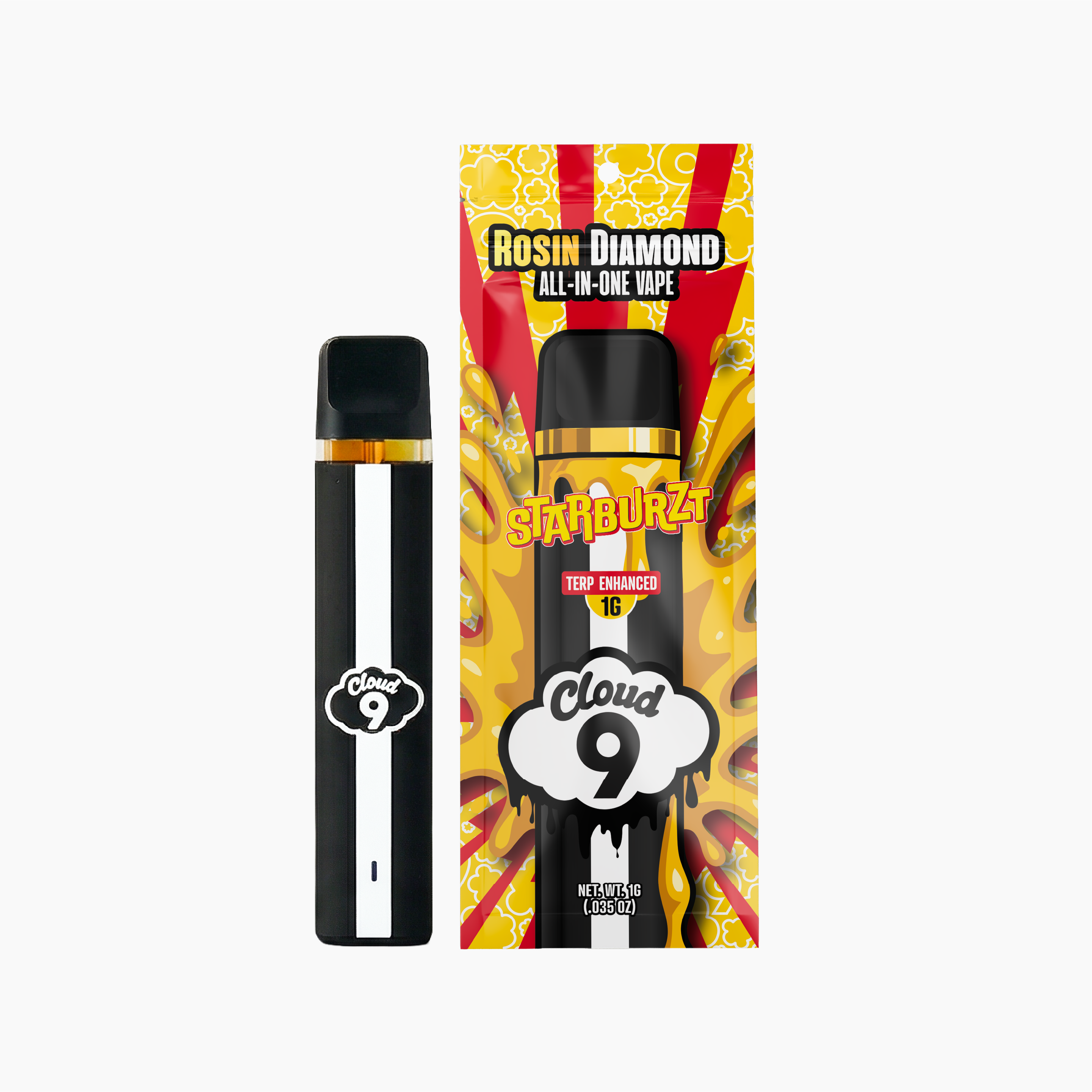 Cloud 9 - Starburzt - Live Rosin Diamond Dispoasable Vape