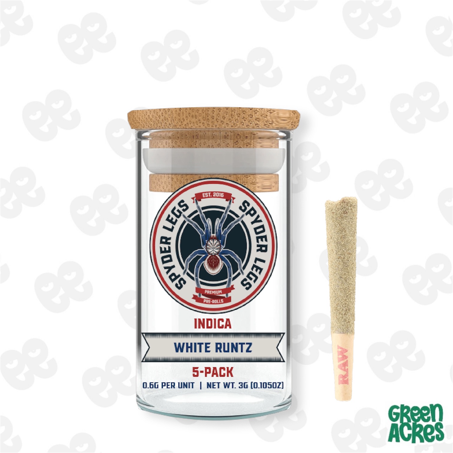 Spyder Legs: White Runtz 5 Pack Infused Multi Pack (0.6gx5)