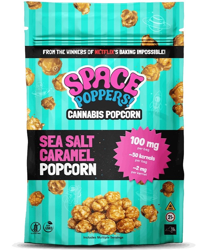 Space Poppers | Sea Salt Caramel Popcorn | 50pk