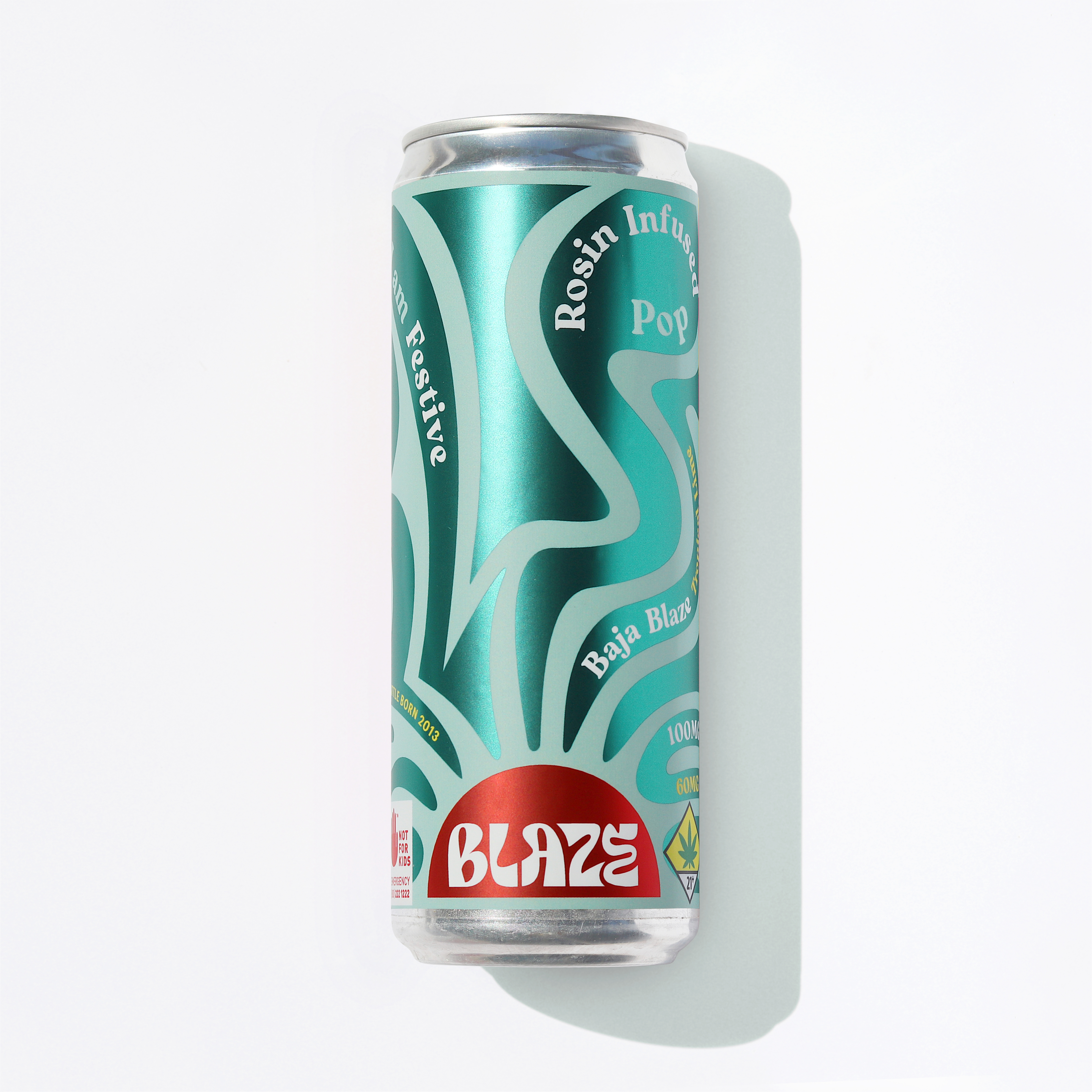 Blaze Soda: Baja Blaze 100mg - Rosin Infused 12 oz