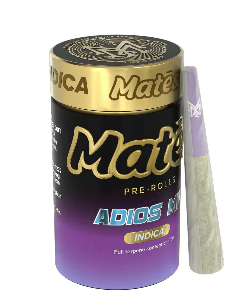 Muha Matẽs | Preroll | 5pk | Indica | Adios MF | Kief Infused