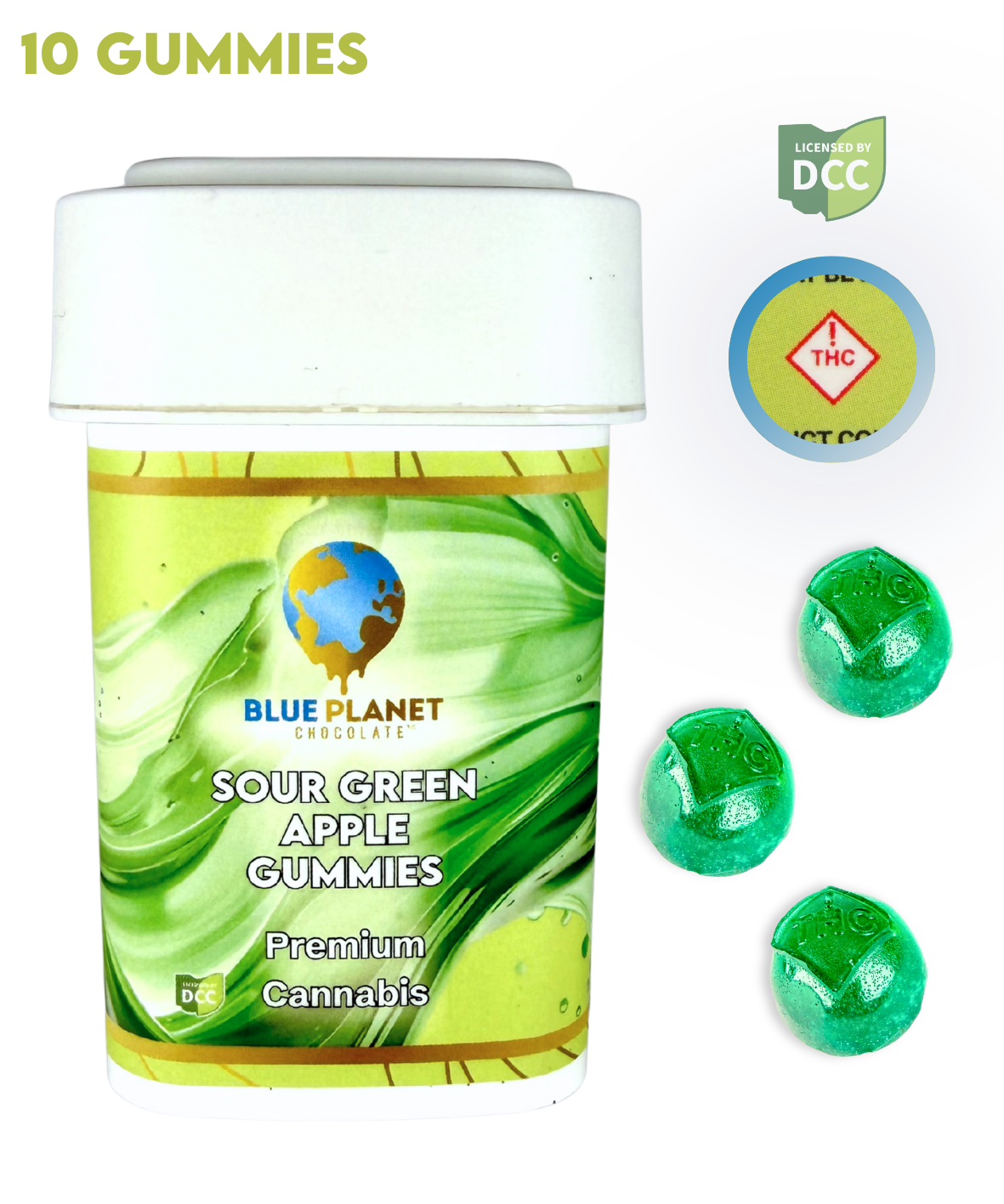 Blue Planet | Gummies | Sour Green Apple | 100mg