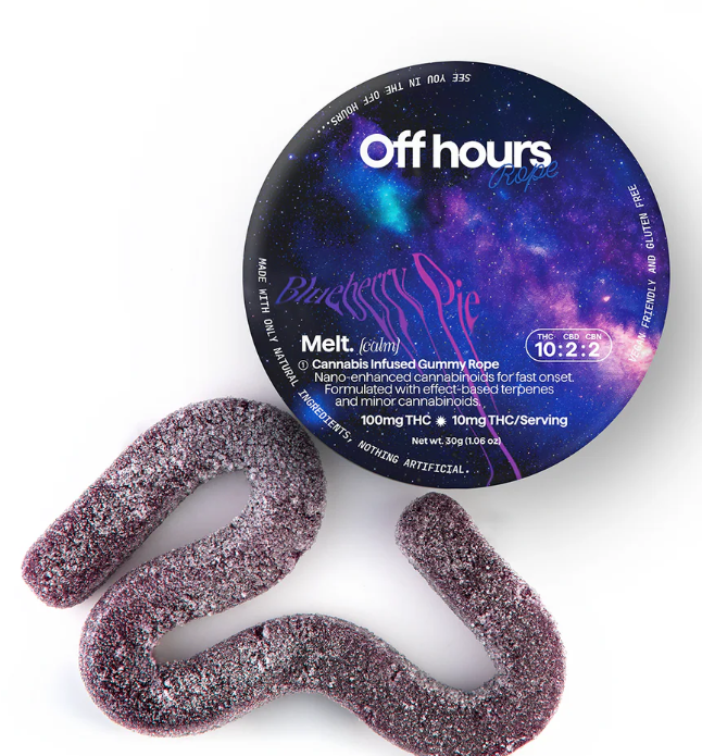 Off Hours Rope Melt Blueberry Pie 10:2:2 THC:CBN:CBD 1pk 100mg Rope