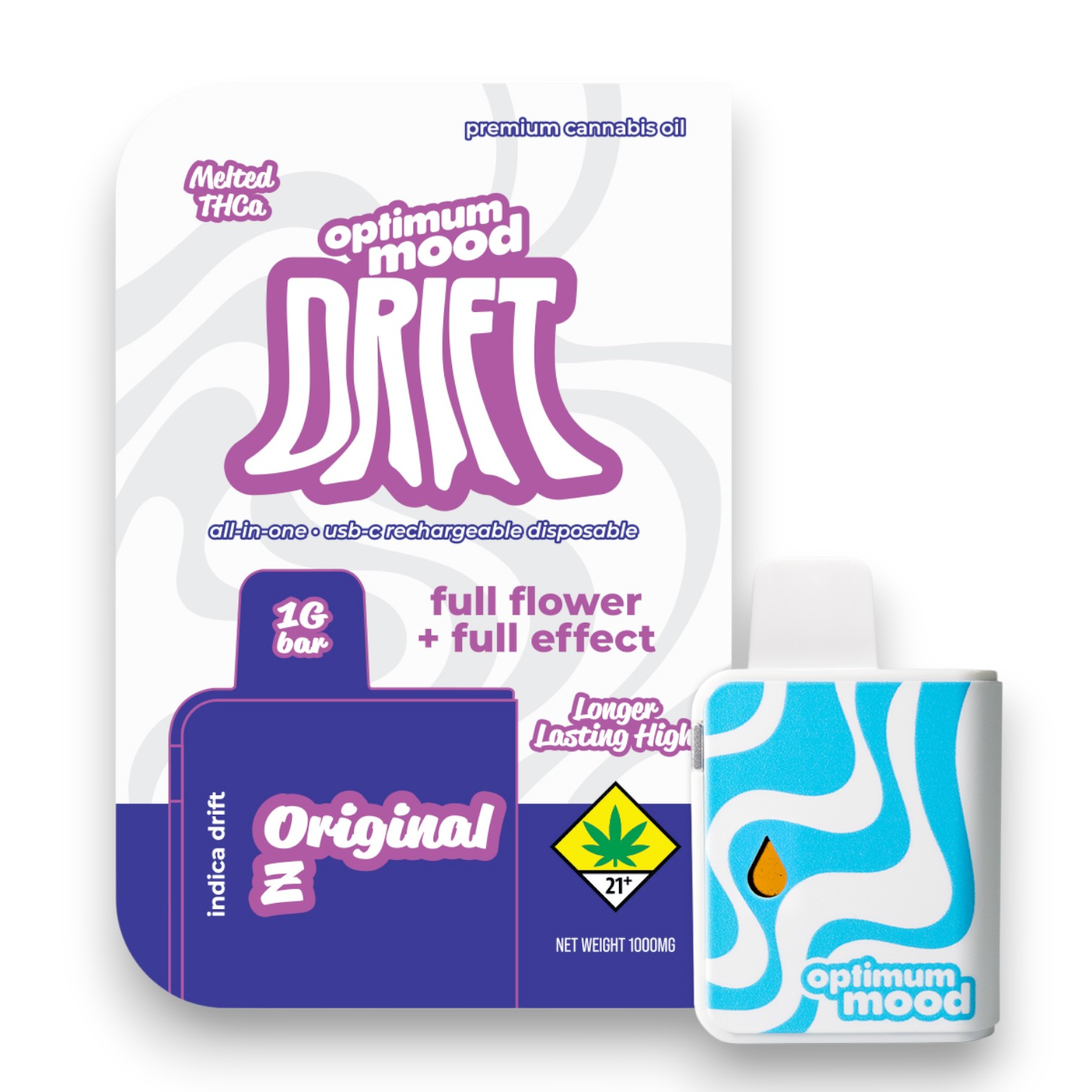 Original Z (Drift) Full Flower + Full Effects Disposable Bar