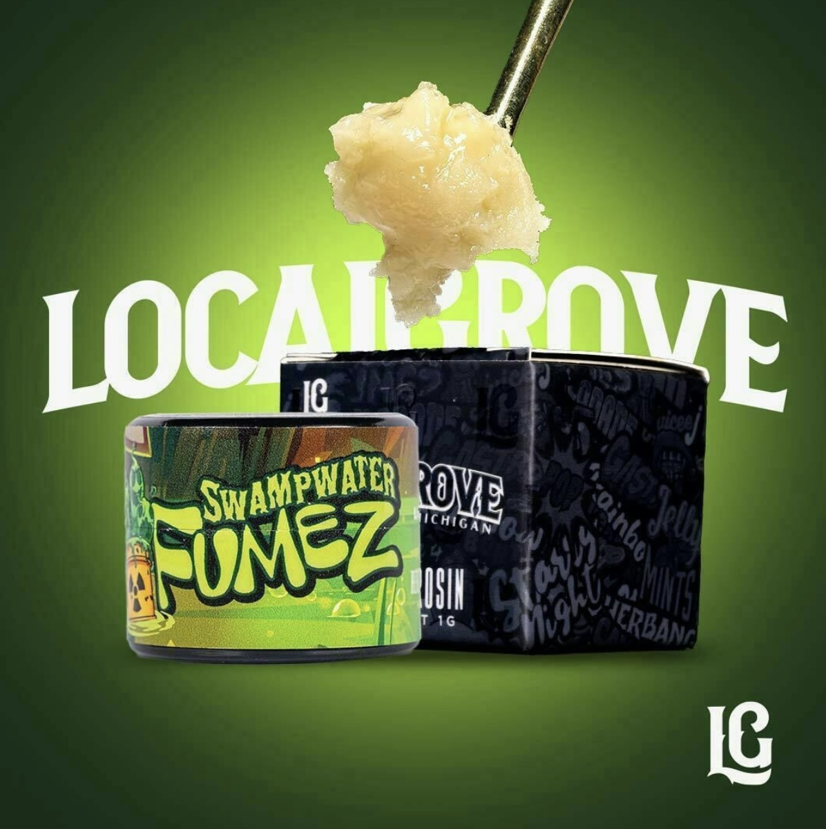 Local Grove: Swamp Water Fumez 1G Live Hash Rosin