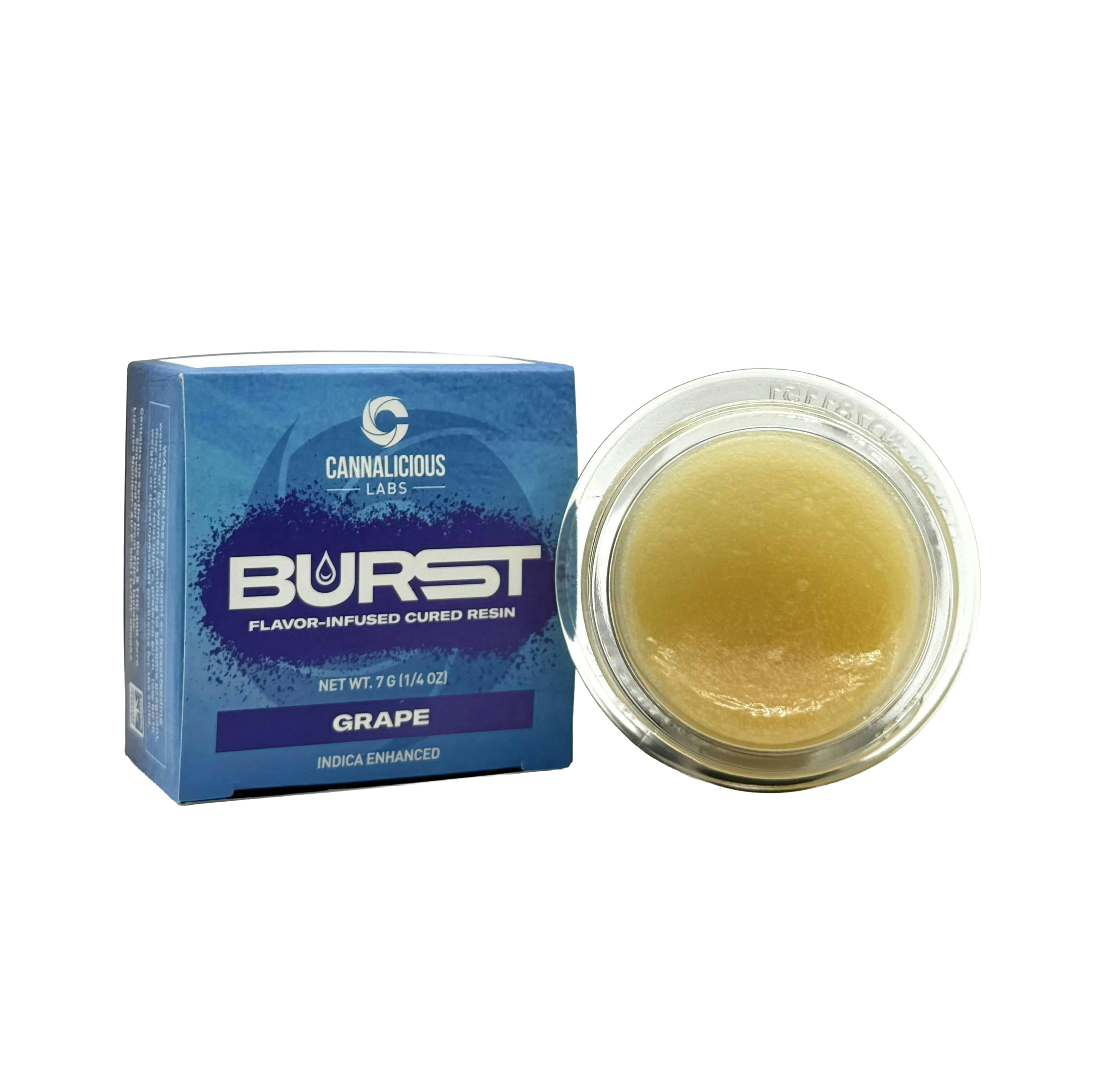 Cannalicious Burst | Indica | 7g Enhanced Flavor Infused Cured Resin | Grape