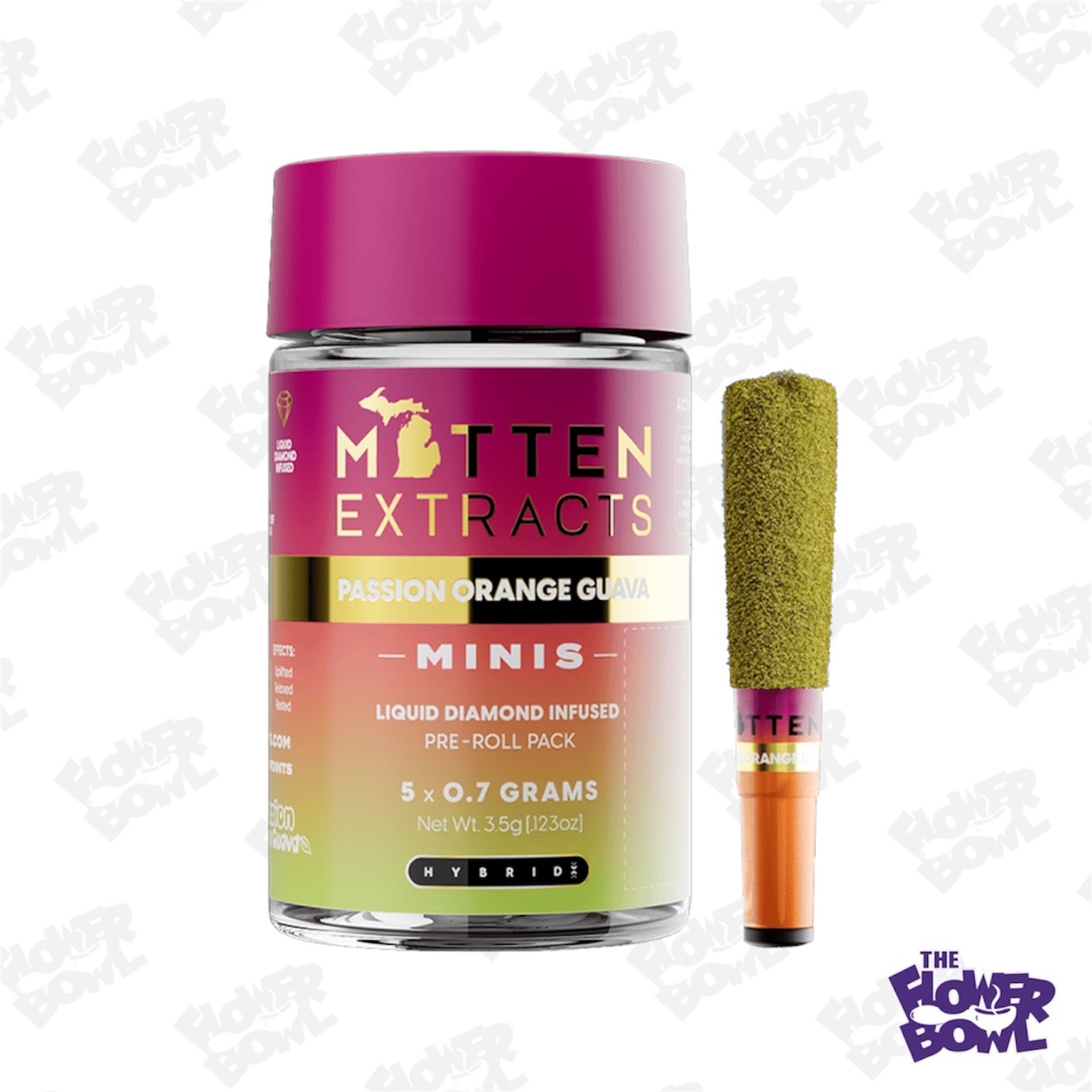 Mitten Extracts: Passion Orange Guava (H) Infused 5-Pack (0.7g x 5)