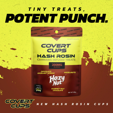 Covert Cups - 200mg Hash Rosin Cups Hazy Nut
