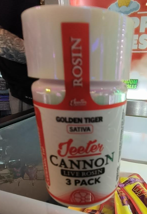 Golden Tiger | Live Rosin Infused Baby Cannon Pre-rolls | 0.5g x 3 (1.5g) | Sativa