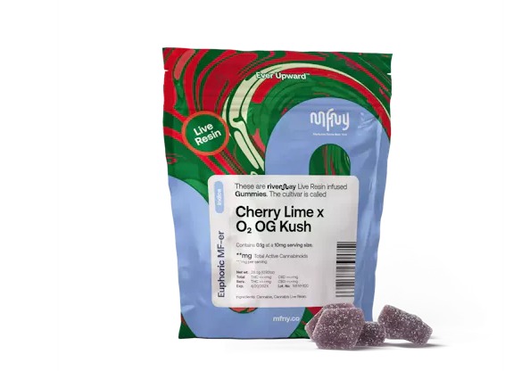 MFNY - Cherry Lime x O2 OG Kush Live Resin Gummies 10pk - 100mg